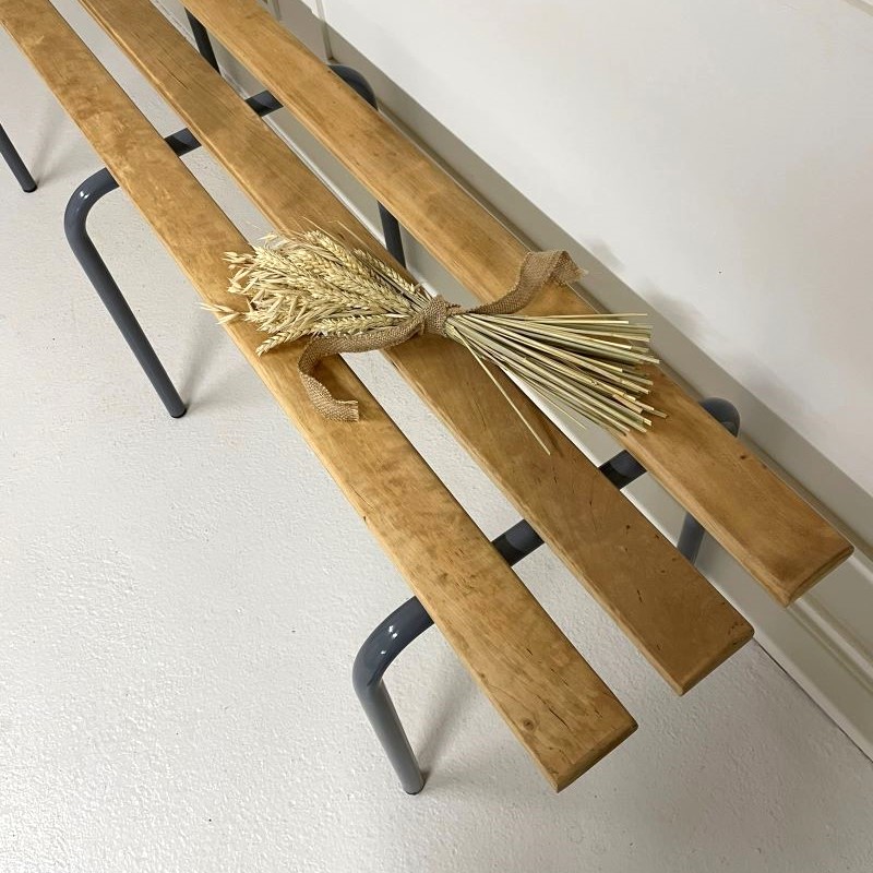 Banc d'écolier vintage 160 cm - Tendre Gomme
