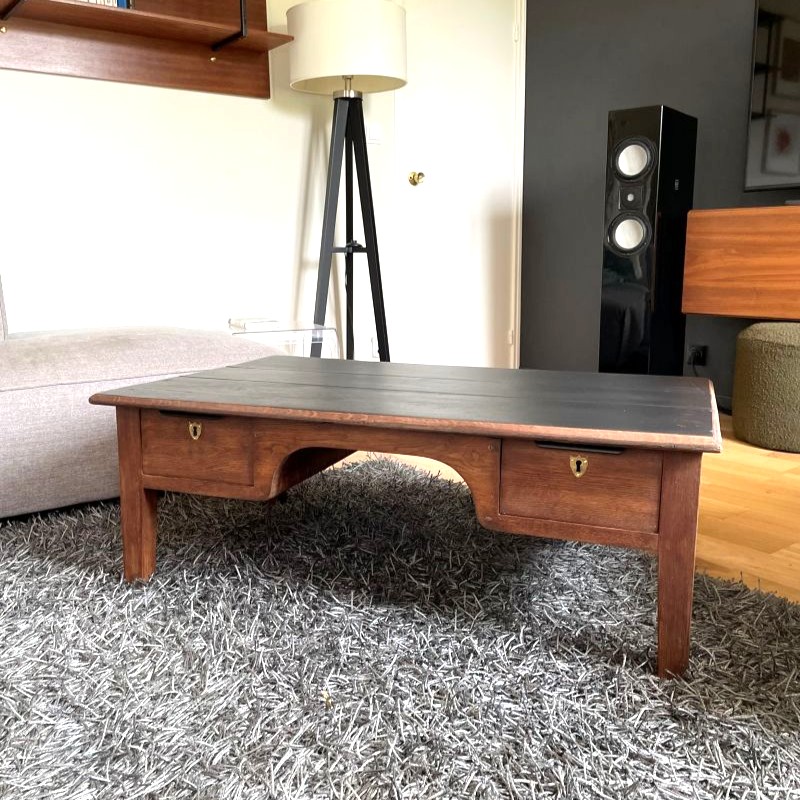 Table basse Bois & Noir
