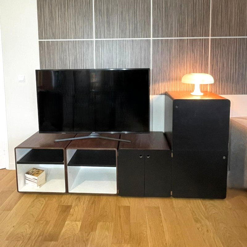 Enfilade modulable Space Age vintage années 70 – 4 modules