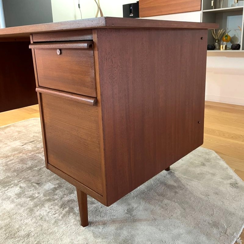 Bureau style scandinave vintage en teck – Image 5