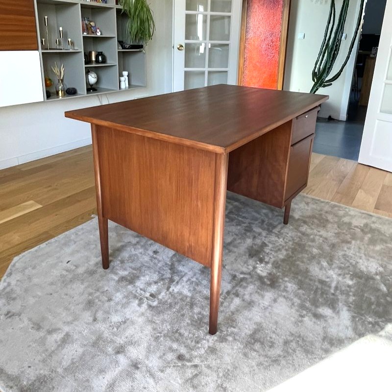 Bureau style scandinave vintage en teck – Image 8